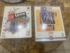 Sim Town and Sim City Vintage 1995 1997 Big Box PC games Factory Sealed Combo picture