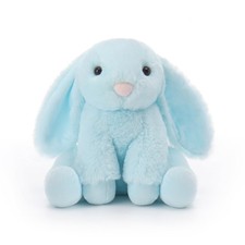 Apricot Lamb Toys Plush Light Blue Bunny Rabbit Stuffed Animal Soft 8'' picture