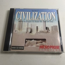 Sid Meier's Civilization Micro Prose Strategy DOS CD-ROM w/Manual CLEAN picture