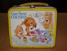VINTAGE 1985 ALADDIN CARE BEAR COUSINS  METAL LUNCH BOX picture