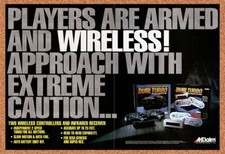 1992 Nintendo SNES Dual Turbo Controller Original Ad / Retro Wall Art v6 picture