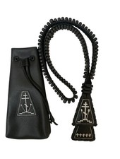 Handmade Leather Lestovka Prayer Rope, Old Believer Orthodox Chotki Rosary with picture