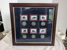 Framed National Wild Turkey Federation 2002 Collection Stamps & Coins 16.5 X 17 picture