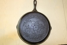 Vintage Lodge Cast Iron Commemorative Skillet Spirit Of Pioneering UTAH1847-1997 picture