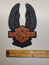 HARLEY PATCH  8  IN TALL 5 IN WIDE    BLACK picture