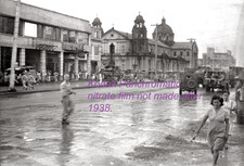 1940s WWII Soldiers Military Philippines Quiapo Church Women Vintage Negative picture