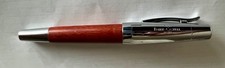 Faber-Castell e-motion Fountain Pen, Wood and Chrome Brown - Extra Fine picture