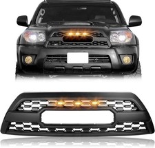 Upgraded Matte Black Front Grille for 2006 2007 2008 2009 4Runner, with 3 Amber picture