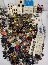 Lot Of 100 Vintage Unique Buttons Mix Metal Plastic Large Small Gorgeous Antique picture