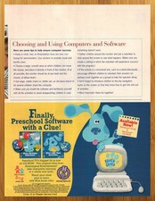 2004 Blue's Clues CD-ROM Print Ad/Poster Nickelodeon PC Computer Software Art picture