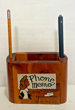 Vintage J B Deere Cedarcraft  S.F. Bay Souvenir Phone Memo Ren Holder VGC picture