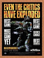 1996 MechWarrior 2 PC Original Advertisement / Retro Promo v2 picture