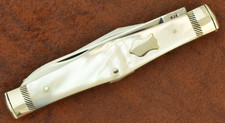 WINCHESTER TRADEMARK MADE IN USA AAA+ MOTHER OF PEARL FANCY MOOSE KNIFE (36885) picture