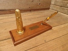 Vintage RARE 1956 State Corn Crops Judging Winner Trophy With Pen - As Found picture