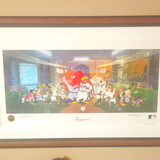 Warner Bros. Looney Tunes Sluggers McKimson Signed Numbered Framed Print 1999 picture
