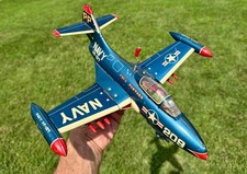 USN FIGHTER JET - GRUMMAN F9F PANTHER - MADE in JAPAN - MISSLES & COMPASS picture