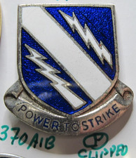 Army crest DI DUI CB  370th ARMORED INFANTRY BATTALION AIB Poellath German made picture