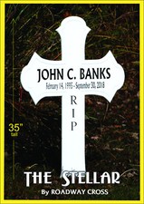 Weatherproof Roadside Memorial Cross, The Stellar. Large, easy to read Memorial picture
