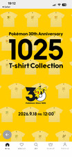Pokemon 30th Anniversary T-Shirt Japan Exclusive ANY 1025 Species S-XXL picture