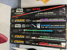 6 Master Replicas Star Wars Darth Maul Mace Obi Wan Luke Yoda Vader Lightsaber picture