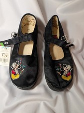 Vintage 1990s Mickey Unlimited Disney Mary Jane Shoes Women Size 7.5 Black New picture