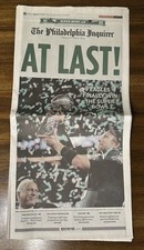 Philadelphia Inquirer 2/5/2018 AT LAST Eagles Super Bowl Champions Newspaper 🏆 picture