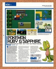 2003 Pokemon Ruby & Sapphire GBA Original Advertisement / Retro Promo vr1 picture