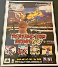 Destruction Derby 64 - Vintage Racing Gaming Print Ad / Poster / Wall Art picture