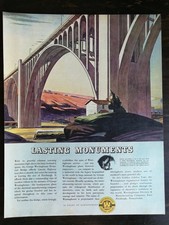 Vintage 1936 Westinghouse Print Ad Pittsburgh PA Memorial Bridge Golden Jubilee picture