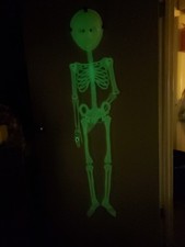 Giant 5 Foot Glow In The Dark Skeleton Wearing GID Hockey Mask & GID Scorpion KC picture