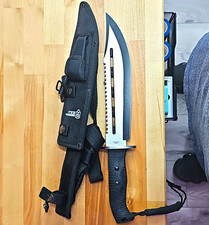 Sierra Zulu Survival Fixed Blade Knife 10.5 Inch Stainless Clip Point, Sheath picture