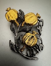 EYTAN BRANDES 2011-2012 Jewish Torah Fund Pomegranate Tree Brooch Pendant picture