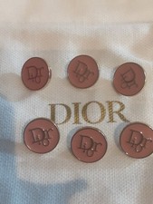 Lot of 6  Christian DIOR pink / gold /  size 0,6 inch metal 16   mm picture
