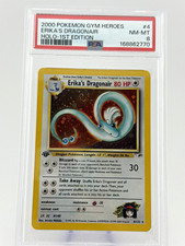Wizards 2000 Pokémon Gym Heroes Erika's Dragonair #4 Holo 1st Ed PSA 8 picture