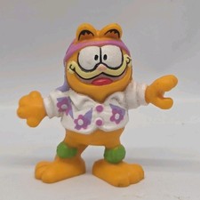 Vintage 1981 PVC Skateboarder Garfield Character Miniature Toy picture