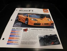 1992-1997 McLaren F1 Spec Sheet Brochure Photo Poster 93 94 95 96 picture