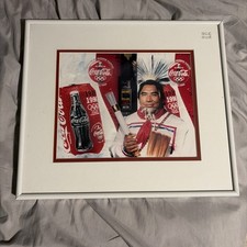 1996 Olympic Torch bearer Eugene Stumblingbear  framed photo Coca Cola picture