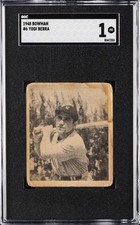 1948 BOWMAN #6 YOGI BERRA SGC 1 picture