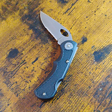 Camillus Sierra CM903S Black Combo Edge Drop Point SS Linerlock w/ Clip picture