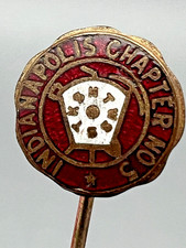VINTAGE INDIANAPOLIS KSHTWSST MASONIC CHAPTER NO. 5 ENAMEL STICK PIN - A366 picture