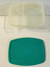 Tupperware Vintage Packette Divided Container Side by Side Slimline 813 814 picture