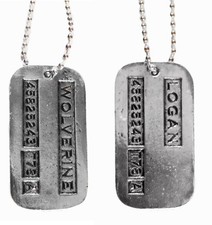  WOLVERINE/LOGAN 2-Sided Silvertone DOG TAG on 20 Inch Chain picture