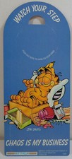 UFC VTG 1978 GARFIELD UK COLLECTIBLE 9'' DOUBLE SIDE DOOR HANGER BY JIM DAVIS D picture