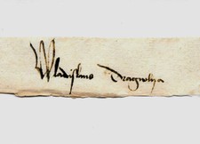 Vlad Dracula The Impaler Autograph Reprint On 300 Year Old Paper Vampire picture