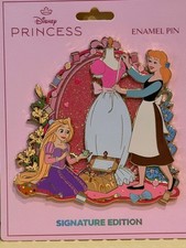 Rapunzel & Cinderella LE500 PALM Enchanted Craft Time Jumbo Pin picture