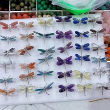 100pc Natural Mixed quartz Reiki Gemstone Dragonfly Crystal Quartz Healing Decor picture