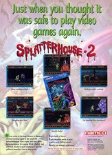 Splatterhouse 2 Sega Genesis Classic Horror Game Promo Ad Art Print Wall Poster picture