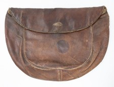 WWII US Army WAC Leather Handbag Purse Regulation Named Original Vintage Used picture
