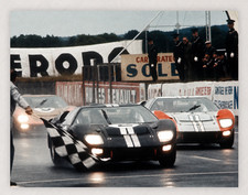 1966 LEMANS FORD WINS 1-2-3 FINISH GT40 MKII - 11X8.5 PHOTO REPRODUCTION PRINT picture