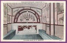 WASHINGTON DC VTG PC FRANCISCAN MONASTERY CATACOMB CHAPEL OF ST SEBASTIAN VIEW picture